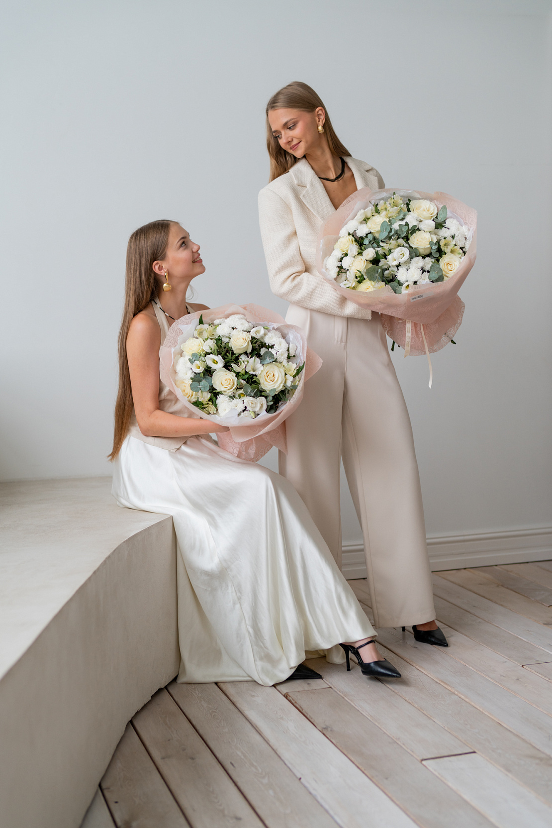 Букет из белых цветов White Capitan