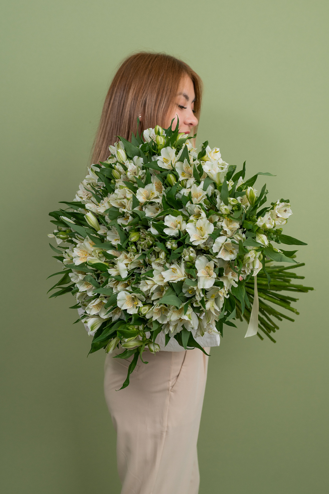 Букет альстромерий Alstro White 55